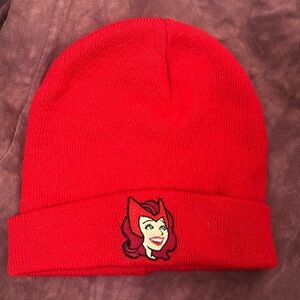 scarlet witch red beanie